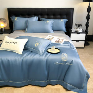 Light Luxury High-End Four-Piece Embroidered Bedding Sets Quilt Cover Three-Piece Summer Fitted Bed - Product Image 3