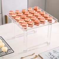 Support de buffet en acrylique personnalisé rehausseur de buffet fête de mariage plateau décoratif en acrylique pour banquets traiteur gâteaux alimentaires présentoir à desserts