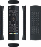 Modèle anglais/russe MX3 Air Mouse 2.4G Télécommande intelligente sans fil Mini clavier pour Android TV Box Console de jeu