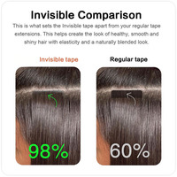 Extensions de cheveux invisibles à prix de gros, 100% cheveux humains vierges Remy, disponibles en plusieurs couleurs, aspect naturel et haute qualité