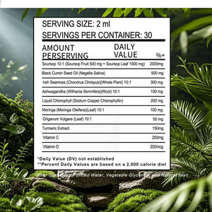 Aceite Líquido de Guanábana, Algas Marinas, Moringa, Orégano, Cúrcuma y Semilla Negra en Gotas, Favorece la Digestión Saludable y Refuerza la Función Inmunitaria - Product Image 6