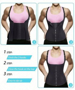 Top Moldeador Transpirable Negro Estampado con Cremallera para Mujer, Conjunto de Faja Reductora de Abdomen de Spandex/Nylon de Secado Rápido y Ecológico - Product Image 4