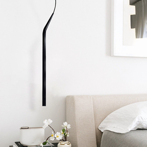 <span class=keywords><strong>Suspension</strong></span> LED moderne minimaliste en métal <span class=keywords><strong>noir</strong></span> pour chambre et salle à manger, lampe suspendue créative à tubes simples – Vente en gros - Product Image 1