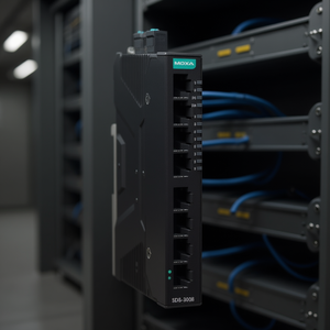 Commutateur géré sur rail DIN Moxa SDS-3008, 8 ports IEEE 802.3 8x1000Mbps RJ45, dispositif de réseau d'entreprise - Product Image 3