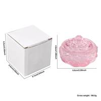 Gobelet en verre épais Lotus pour nail art, transparent, pour vernis à ongles, palette de mélange de couleurs