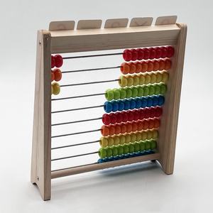 مجموعة حاسبة خشبية متعددة الوظائف بـ 10 صفوف لتعليم الرياضيات للأطفال - Product Image 4