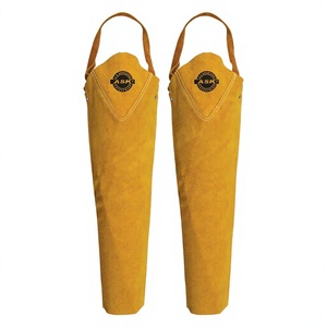 Manchons de soudage en cuir de vachette avec sangle, ignifuges, pour charpentiers, soudeurs, mineurs et fabrication métallique - Product Image 1