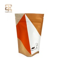 Impression numérique écologique sac à fermeture éclair impression personnalisée pochette alimentaire en papier kraft pochette debout