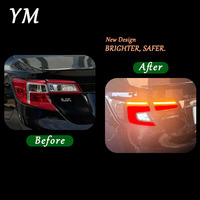 Nouvel ensemble de feux arrière rouges YM 2012-2014 avec feux de positionnement/stop à LED et clignotants séquentiels pour conversion