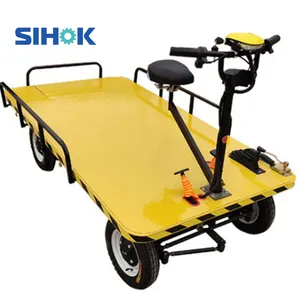 Hot sale flatbed transport cargo wagon warehouse trolley 2000 kg electric platform trolley garden cart