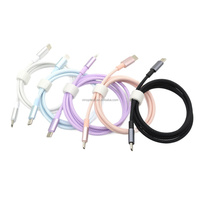 Kabel Data Pengisian Cepat Tipe C Ganda USB 2.0 Kabel Nilon Terjalin Tipe C USB ke PVC Tipe C Male untuk ponsel samsung