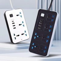 Professionelle 6-Wege 3 USB Typ C 3M Multifunktions-USB-Verlängerungssteckdose Mit CE ROHS