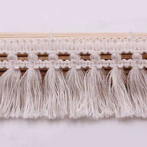 5cm Wide Cream <strong>White</strong> Cotton Tassel Trim <strong>Lace</strong> for Garment - Product Image 2