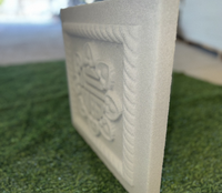 Support Motifs personnalisés Socle en céramique moussée simple et élégant Socle Patten Socle Matériau du mur extérieur ferme