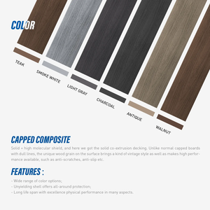 Marine Jetty a prueba de humedad WPC Decking Wood Plastic Composite Outdoor Floor Muchos <span class=keywords><strong>colores</strong></span> - Product Image 6