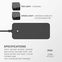 Chargeur de batterie 53,6 V 54,6 V 2 A pour Segway Ninebot G3 F3 F3 Pro D GT3 ZT3 Pro XIAOMI 4 PRO PLUS MAX 48 V Batterie au lithium