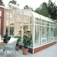 Cadre en aluminium Gaoming auvent rétractable toit coulissant trempé verre isolé serre maisons de véranda