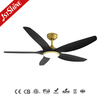 Ventilateur de plafond intelligent 1stshine avec lumière, pales en ABS, refroidissement, installation facile, haute efficacité, commande vocale, décoration pour maison connectée