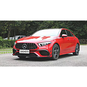 Adatto per Benz una <span class=keywords><strong>classe</strong></span> W177 2020-2022 modificato <span class=keywords><strong>A</strong></span> modello A45 <span class=keywords><strong>AMG</strong></span> contengono paraurti anteriore e posteriore con griglia e labbro posteriore - Product Image 2