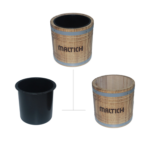 Seau à glace rond en bois de couleur naturelle à double paroi, design spacieux, garde les boissons fraîches, pour Espagne, Yichang, <span class=keywords><strong>Desperados</strong></span>, Mosstowie - Product Image 5