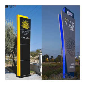 Custom Plaza Side Publicidad Standing Aluminio Iluminación Mensaje Guidance Pylon Shopping Directional Pylon Signboard - Product Image 1