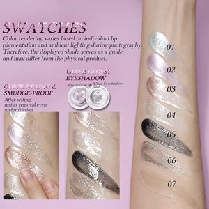 Fard à paupières crème pigmenté à paillettes longue durée, étiquette privée OEM, vente en gros, séchage rapide, anti-bavures, imperméable, rehausseur de yeux - Product Image 5