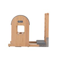 Nouveau Baril d'escalade Pilates en bois d'érable Newme avec cadre trépied stable et revêtement en microfibre PU pour l'étirement du tronc et l'entraînement Pilates