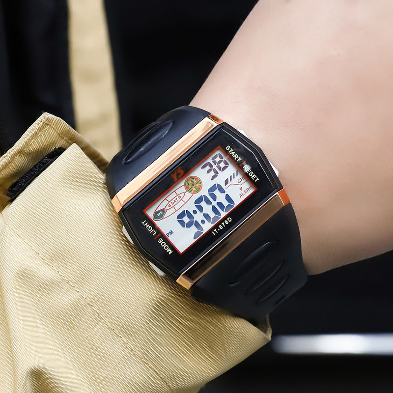 Digital LED Smart Luxury Wristwatch Square
