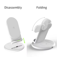 2024 nouveau 15W PD QC3.0 chargeur sans fil 3-en-1 Station de charge sans fil pliable pour montre écouteur