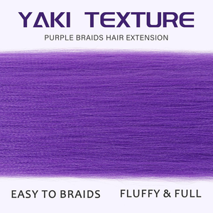 Thời Trang Tóc Số Lượng Lớn Rối Miễn Phí Yaki Kết Cấu 26Inch 90G Dễ Dàng Bện Rumi Pre Kéo Dài Màu Tím Tổng Hợp Bện Tóc - Product Image 5