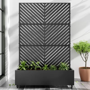 Serie di Vasi per Fiori in Acciaio al Carbonio Nero Opaco, Contenitore per Piante da Giardino Resistente alla Ruggine, Personalizzazione OEM - Product Image 6