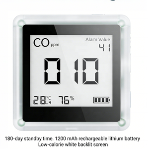 <span class=keywords><strong>Détecteur</strong></span> de <span class=keywords><strong>gaz</strong></span> monoxyde de carbone 3-en-1 Airsense C601 avec détection de fumée, température et humidité, batterie de secours, en plastique, personnalisable - Product Image 2