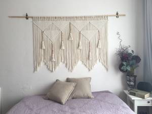 Rame tenture murale tête de lit King, chambre boho grand décor - Product Image 4