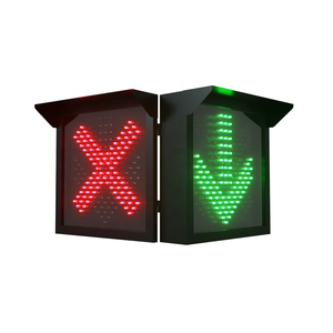 Feux <span class=keywords><strong>de</strong></span> circulation pour barrière <span class=keywords><strong>de</strong></span> péage durables, double face, avec croix rouge et flèche verte, IP65, 600 mm - Product Image 3