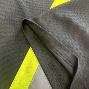 Áo Thun Tay Ngắn Màu Đen Phản Quang An Toàn Hi Vis 100% Polyester Sọc Phản Quang Cao Cấp Khâu - Product Image 3