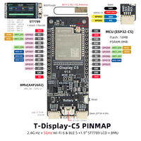 Carte de développement LILYGO T-Display-C5 avec puce ESP32-C5 + écran couleur IPS de 1,9 pouces, Wi-Fi 6 double bande + BLE 5, fonctionnement personnalisé, vente en gros