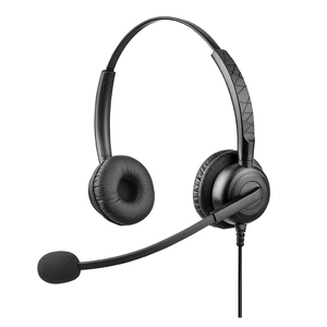 Venta caliente antiguo centro de llamadas auriculares U25 teléfono con cable con cancelación de ruido diadema de latón envejecido - Product Image 1