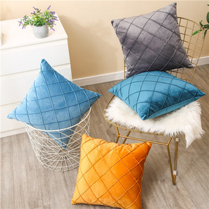 <span class=keywords><strong>Housse</strong></span> <span class=keywords><strong>de</strong></span> coussin <span class=keywords><strong>rouge</strong></span> pays-bas velours maison salon oreiller doux couleur unie décoratif rayé coussin pour canapé canapé - Product Image 4