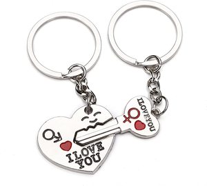 2pcs I Love You Key Chain Women Men Bag Pendant Couple Metal Red Heart Keychains Set <strong>for</strong> <strong>Boyfriend</strong> Girlfriend <strong>Valentine</strong> <strong>Day</strong> <strong>Gift</strong> - Product Image 1