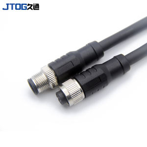 M12 4pin D קוד נקבה מולחמות עמיד למים מתכת קדמית תושבת אוגן מחבר שקע אוגן - Product Image 5