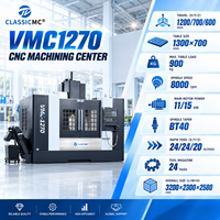 Centre d'usinage vertical CNC robuste VMC1270, table 1300x700mm, charge utile 900kg, pour la fabrication de moules et les fixations automobiles