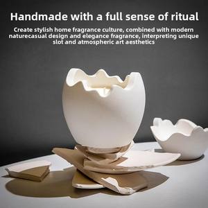 Vela perfumada en forma de cáscara de huevo, caja de regalo, vela de yeso, nicho, adornos decorativos, Piedra difusora para regalo de San Valentín - Product Image 4