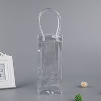 UIOWIO Vente personnalisée d'usine, sac isotherme à vin transparent réutilisable, sac isotherme en plastique pour vin, champagne, bière, sacs à bouteilles, logo personnalisé