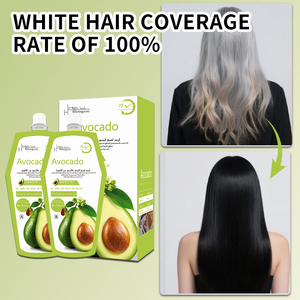 500 ml*2 OEM Huile capillaire noire à l'<span class=keywords><strong>avocat</strong></span>, formule professionnelle non tachante pour le cuir chevelu, coloration brillante pour tous types de cheveux - Product Image 2