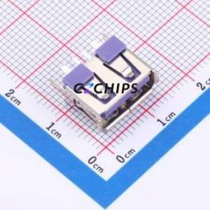 HC-USB2.0-L100-092J USB Connector Through hole Component (THT) Connector Type-A Female Through Hole 4P - Product Image 1