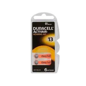 Duracell Máy trợ thính Pin PR 48 (13) 6bs Máy trợ thính kỹ thuật số máy trợ thính cho điếc audifonos sản phẩm chăm sóc sức khỏe y tế