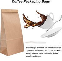 Sacs à thé et à café biodégradables 250g 500g 1kg Sachets à café à fond plat Emballages pour grains de café