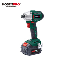Perceuse à percussion sans fil POSENPRO 20V, mini tournevis sans balais, qualité industrielle et bricolage, alimentée par batterie lithium-ion