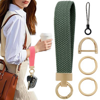 Nouvel Arrivage 2026 – Dragonne Courte Personnalisable en Tissu Polyester Lisse avec Boucle Supplémentaire pour Porte-clés, Idéale pour le Bureau