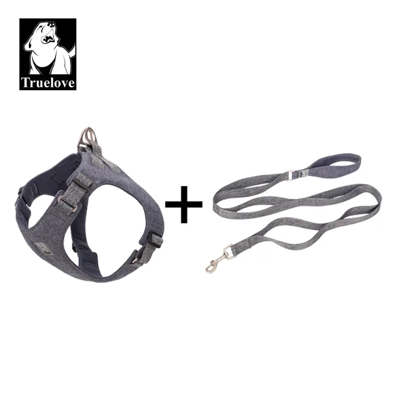 Truelove Pets Acessórios Material Reciclado Dog Harness e Leash Set